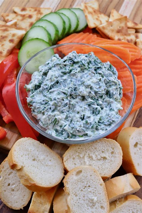 How many protein are in spinach dip, light - calories, carbs, nutrition