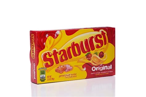 How many protein are in starburst - calories, carbs, nutrition