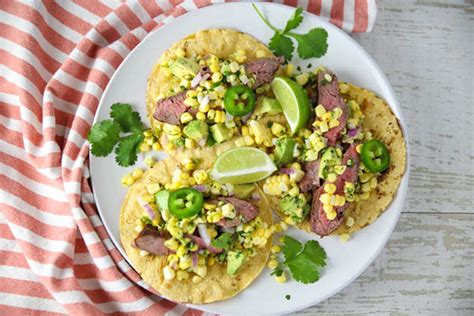 How many protein are in steak taco with avocado corn salsa - calories, carbs, nutrition