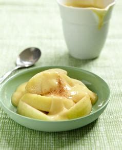 How many protein are in stewed apple and custard - calories, carbs, nutrition