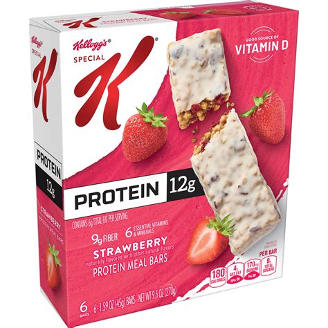 How many protein are in strawberry cereal bar - calories, carbs, nutrition