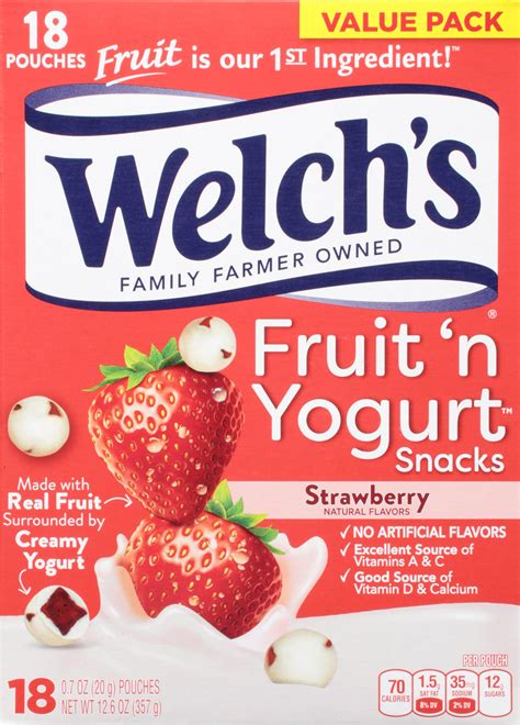 How many protein are in strawberry fruit 'n yogurt snacks - calories, carbs, nutrition