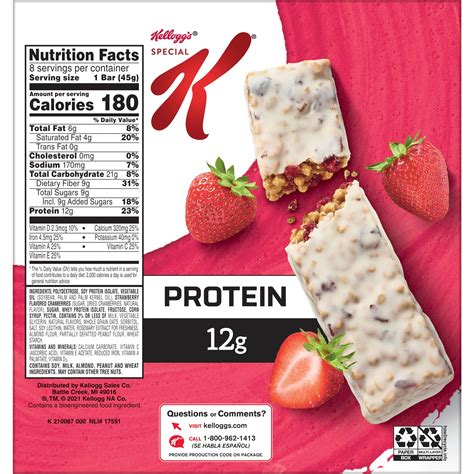 How many protein are in strawberry special k parfait - calories, carbs, nutrition