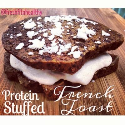 How many protein are in stuffed almond french toast - calories, carbs, nutrition