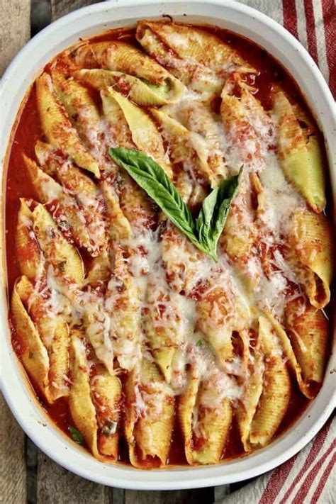 How many protein are in stuffed shells with house marinara - calories, carbs, nutrition