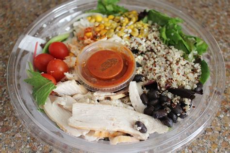 How many protein are in summer chicken quinoa- medium - calories, carbs, nutrition