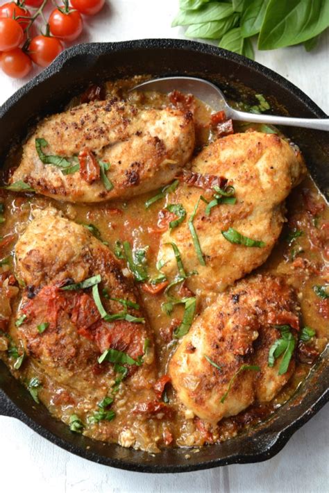 How many protein are in sun-dried tomato basil chicken - calories, carbs, nutrition