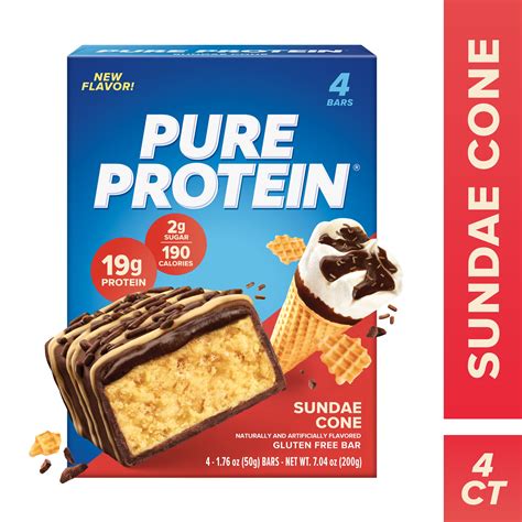 How many protein are in sundae bar - calories, carbs, nutrition