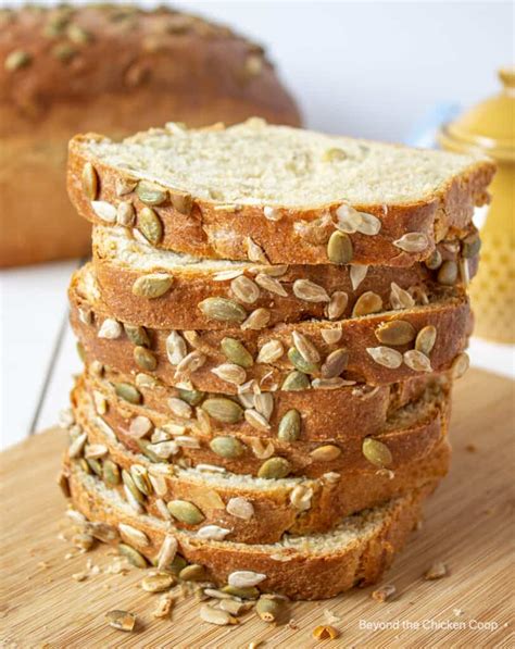 How many protein are in sunflower and pumpkin seed bread - calories, carbs, nutrition