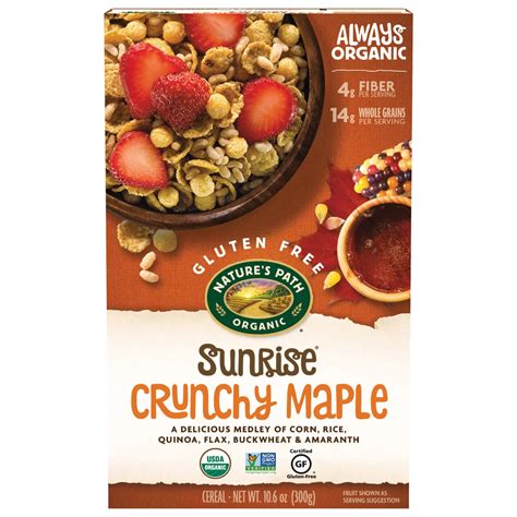 How many protein are in sunrise crunchy maple - calories, carbs, nutrition