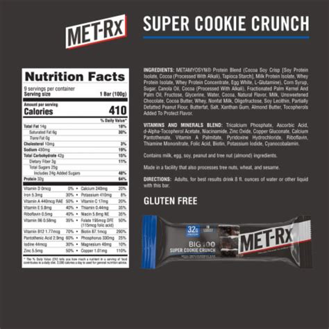 How many protein are in super cookies - calories, carbs, nutrition