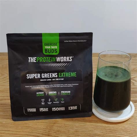 How many protein are in super green drink - calories, carbs, nutrition