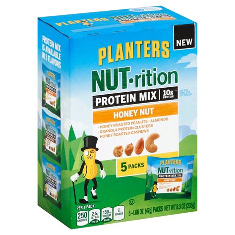 How many protein are in sustaining energy mix - honey nut - calories, carbs, nutrition