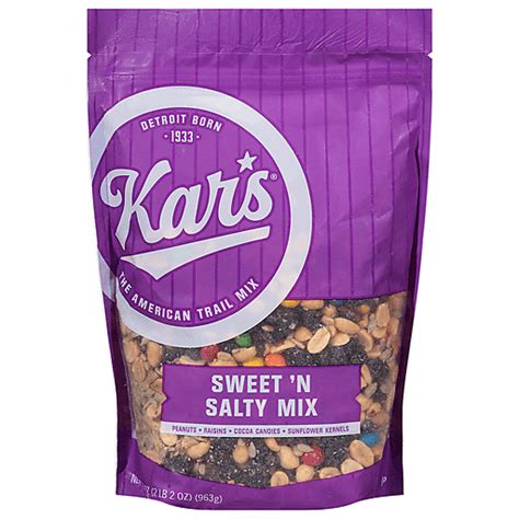 How many protein are in sweet and salty mix, kar's - calories, carbs, nutrition