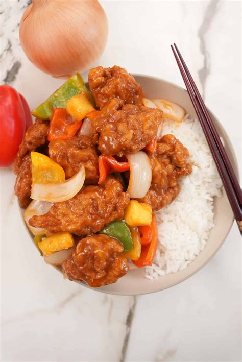 How many protein are in sweet and sour chicken - calories, carbs, nutrition