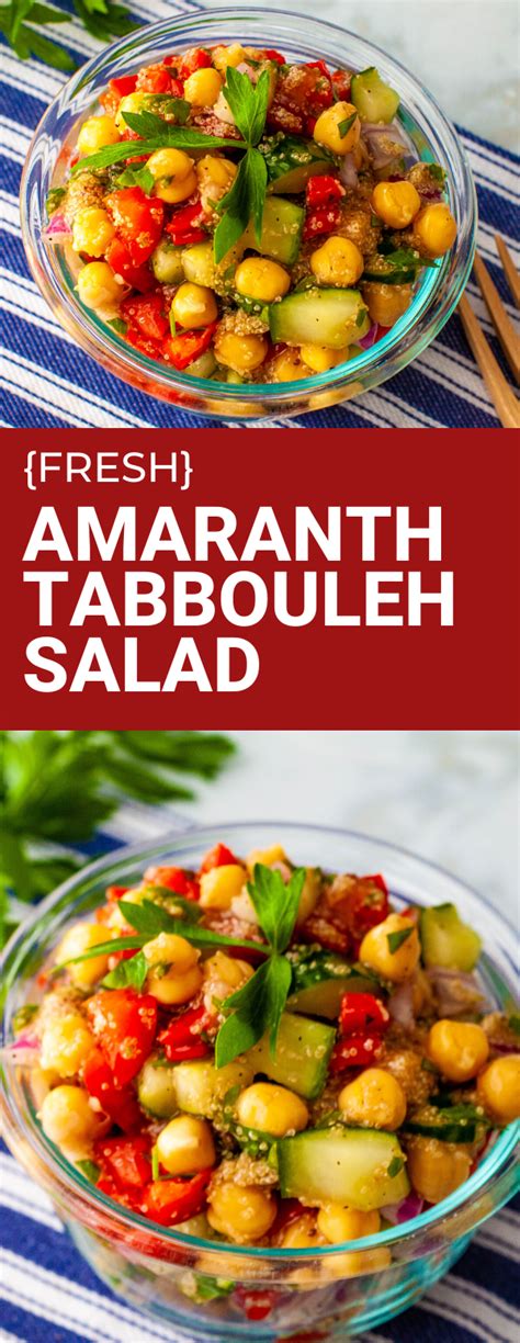 How many protein are in tabbouleh style amaranth salad - calories, carbs, nutrition