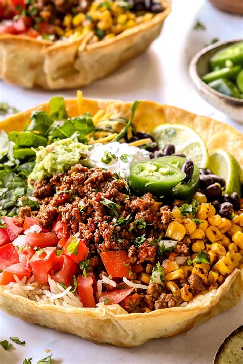 How many protein are in taco bowl - calories, carbs, nutrition