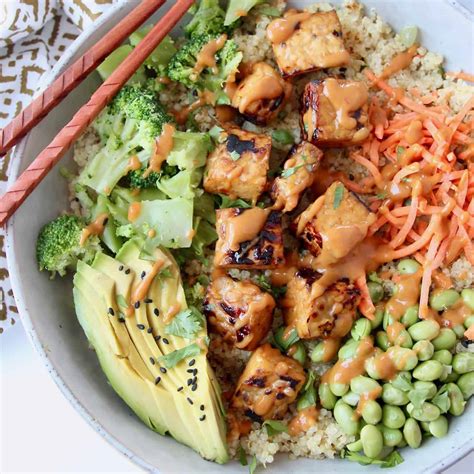 How many protein are in tempeh teriyaki rice bowl - calories, carbs, nutrition