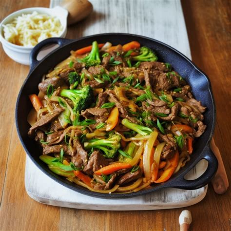 How many protein are in thai citrus beef stir fry - calories, carbs, nutrition