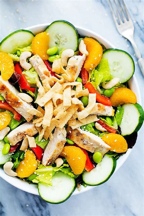 How many protein are in thai noodle salad with citrus chicken - calories, carbs, nutrition