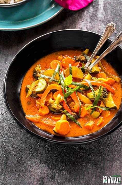 How many protein are in thai red vegetable curry (v) - calories, carbs, nutrition