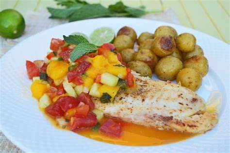 How many protein are in tilapia with mango chutney - calories, carbs, nutrition