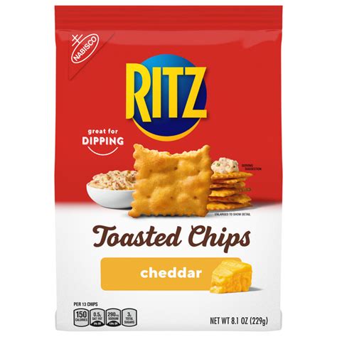 How many protein are in toasted chips - cheddar - calories, carbs, nutrition