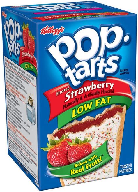 How many protein are in toaster pastries, kellogg, kellogg's low fat pop tarts, frosted strawberry - calories, carbs, nutrition