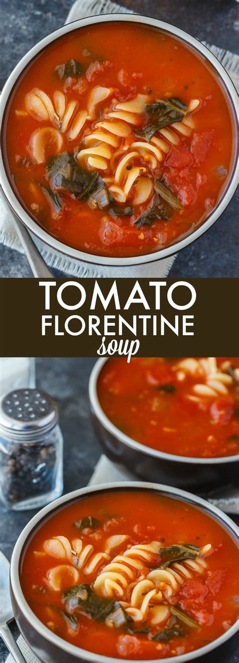 How many protein are in tomato florentine soup, with spinach - calories, carbs, nutrition