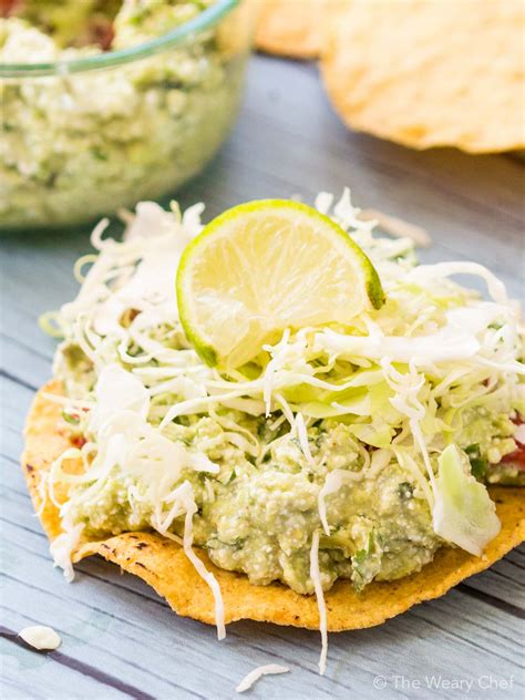 How many protein are in tostada with guacamole - calories, carbs, nutrition