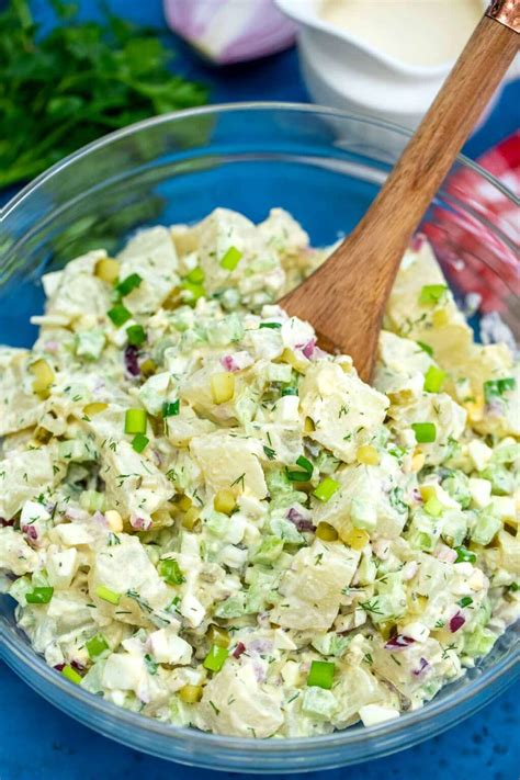 How many protein are in traditional potato salad (46657.2) - calories, carbs, nutrition