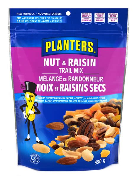 How many protein are in trail mix raisin and nut - calories, carbs, nutrition