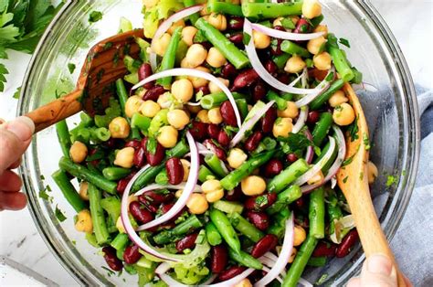 How many protein are in tri-bean salad - calories, carbs, nutrition