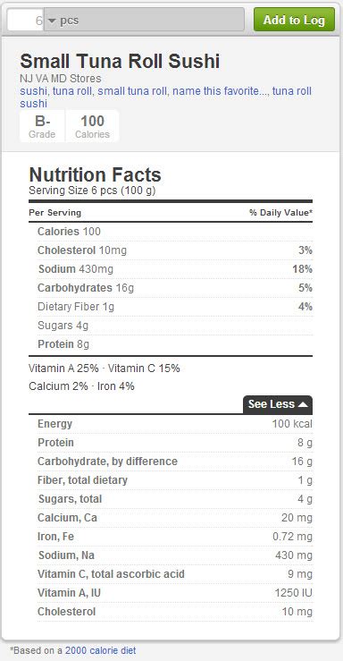 How many protein are in tsunami roll - calories, carbs, nutrition