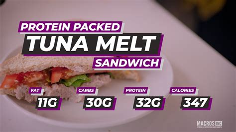 How many protein are in tuna melt - calories, carbs, nutrition