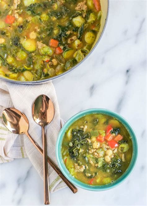 How many protein are in turkey and brussels sprout stoup - calories, carbs, nutrition