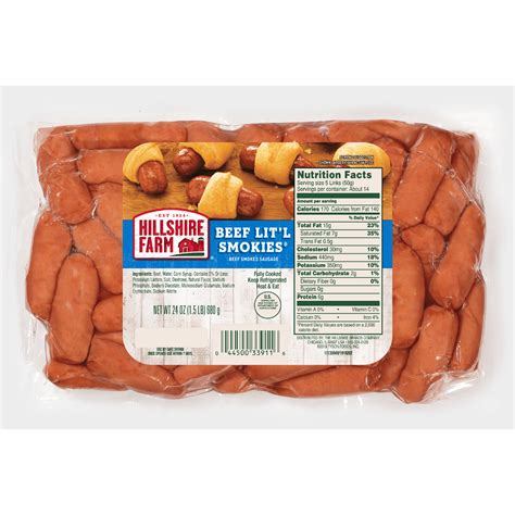 How many protein are in turkey lil smokies - calories, carbs, nutrition