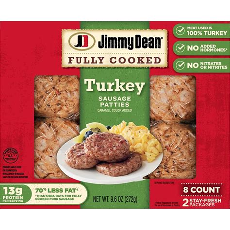 How many protein are in turkey sausage patties - calories, carbs, nutrition