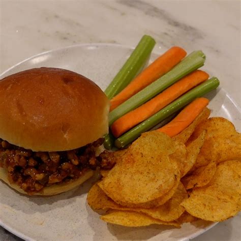 How many protein are in turkey sloppy joe with a tomato, cucumber onion salad - calories, carbs, nutrition