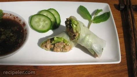 How many protein are in two lemon grass chicken summer roll - calories, carbs, nutrition