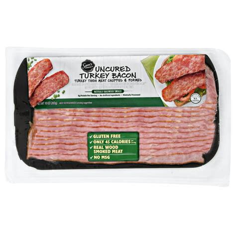 How many protein are in uncured peppered turkey bacon - calories, carbs, nutrition