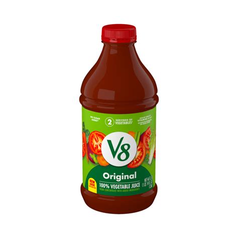 How many protein are in v-8 vegetable juice, 115 oz - calories, carbs, nutrition