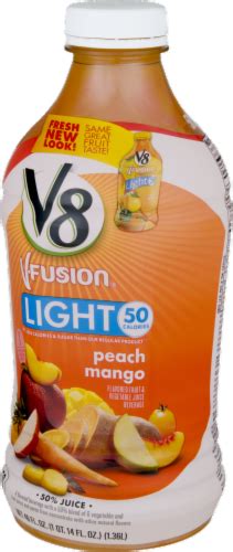 How many protein are in v-fusion light- peach mango - calories, carbs, nutrition