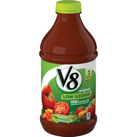 How many protein are in v8 100% vegetable juice - spicy hot - low sodium - calories, carbs, nutrition