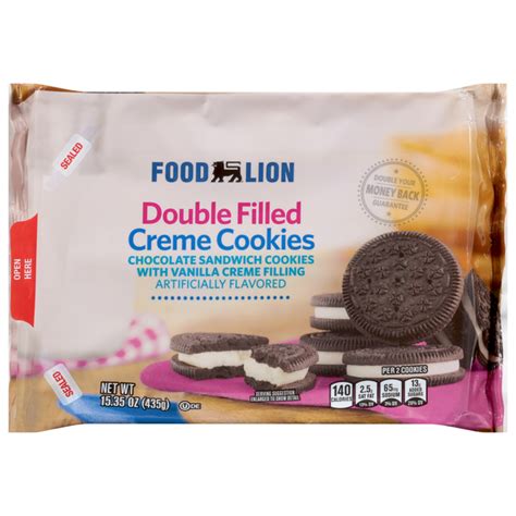 How many protein are in vanilla cream-filled chocolate sandwich cookies - calories, carbs, nutrition