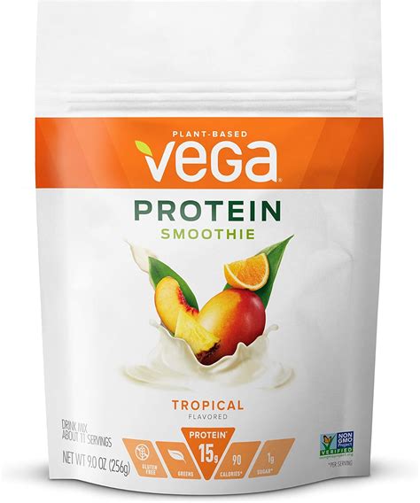 How many protein are in vega energizing smoothie tropical tango - calories, carbs, nutrition