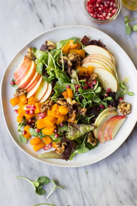 How many protein are in vegan autumn salad with cider mustard vinaigrette - calories, carbs, nutrition