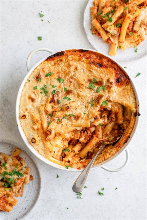 How many protein are in vegan baked penne casserole - calories, carbs, nutrition