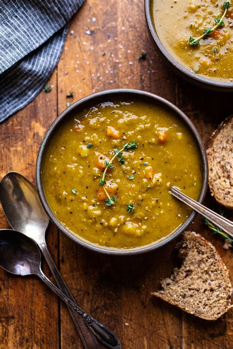 How many protein are in vegan split pea soup (31242.5) - calories, carbs, nutrition