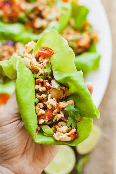 How many protein are in vegetarian lettuce wrap - calories, carbs, nutrition